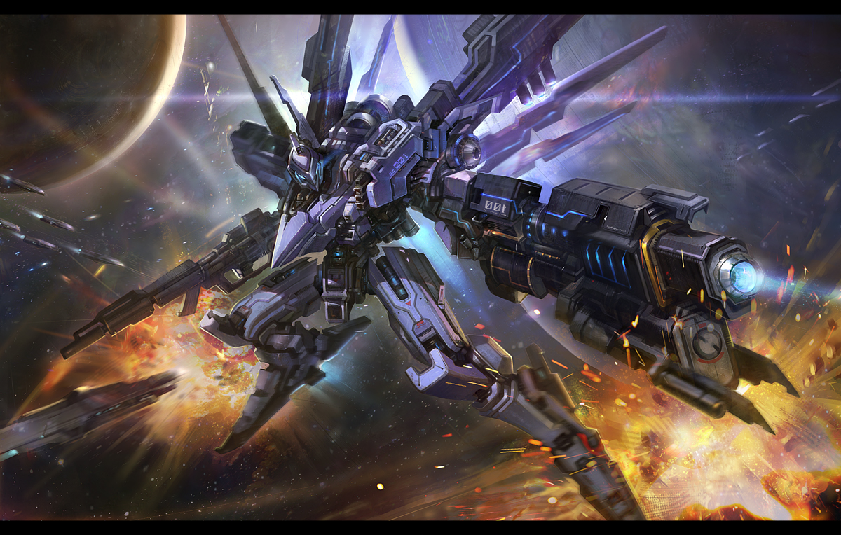 gun, mecha, space, super_robot_wars, weapon