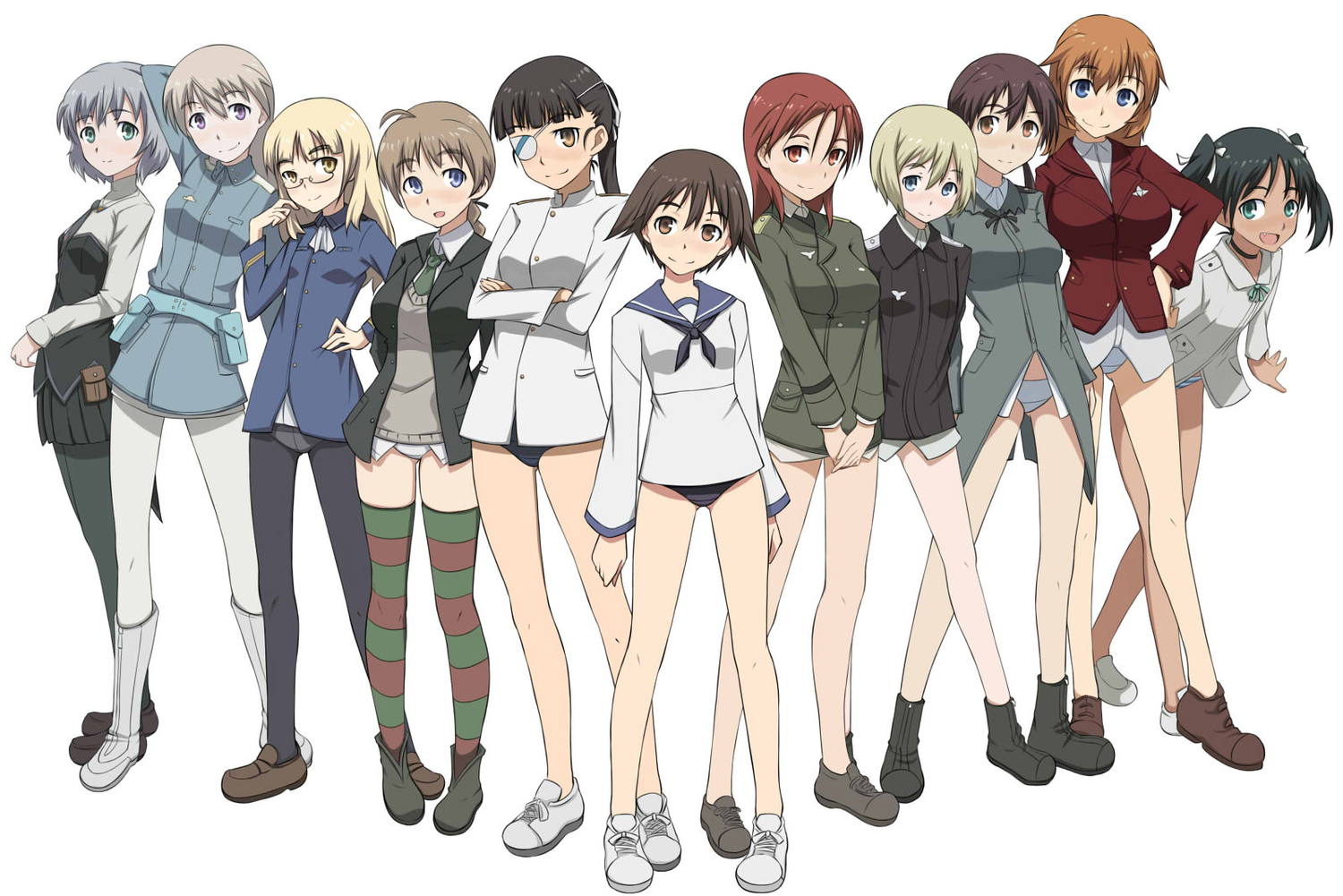 eila_ilmatar_juutilainen, francesca_lucchini, gertrud_barkhorn, jpeg_artifacts, lynette_bishop, miyafuji_yoshika, perrine-h_clostermann, sakamoto_mio