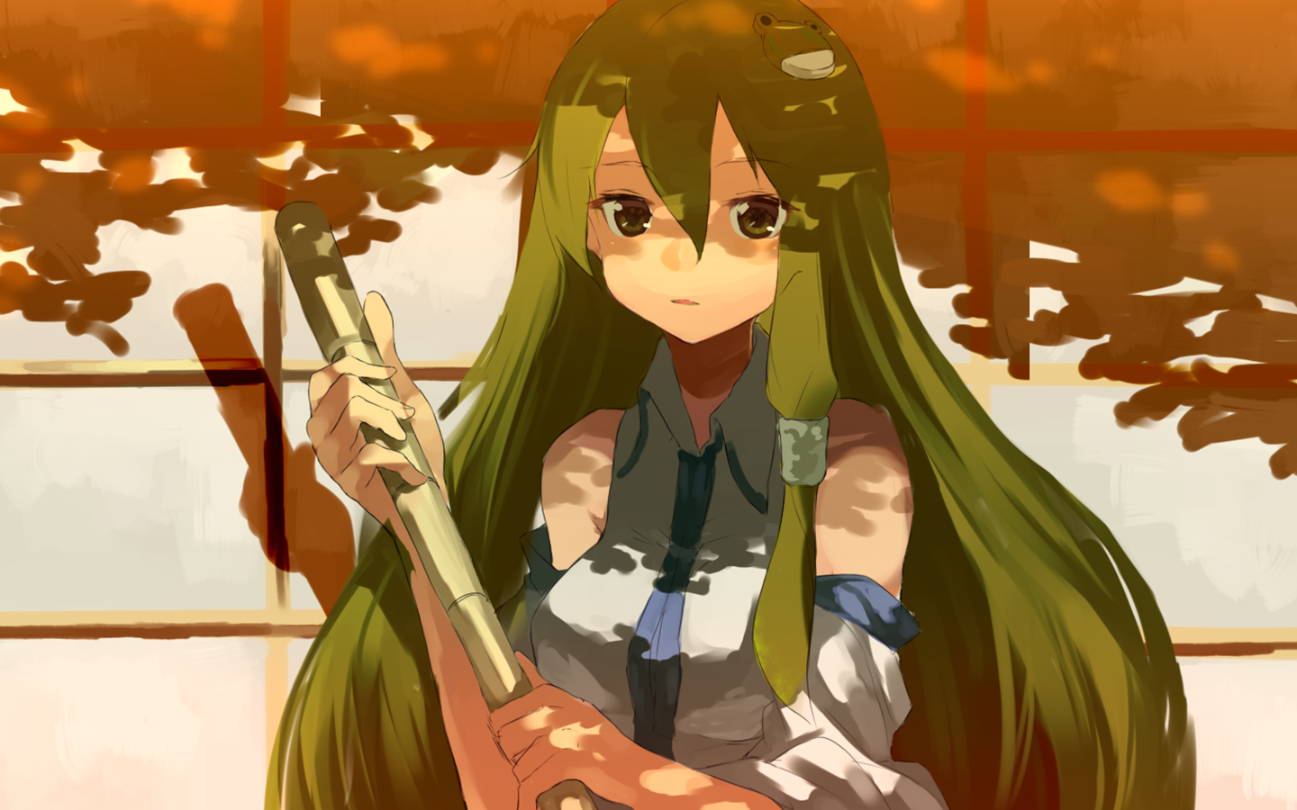 green_hair, japanese_clothes, kame^^, kochiya_sanae, long_hair, miko, touhou