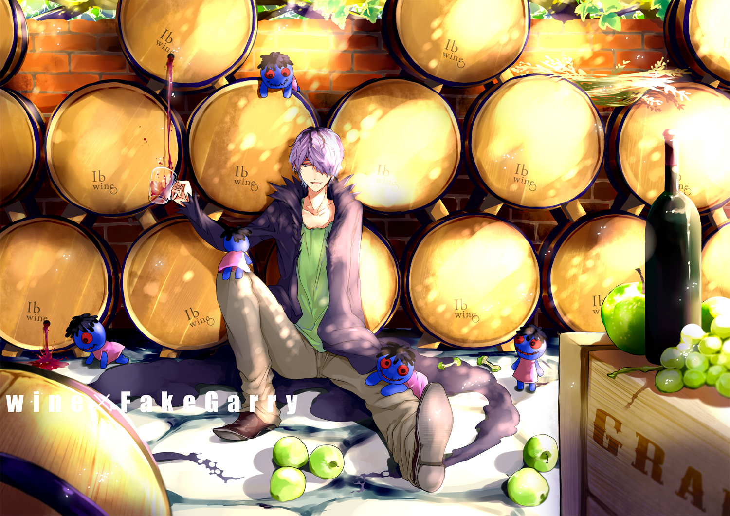 apple, drink, food, fruit, gary_(ib), ib, naan, watermark