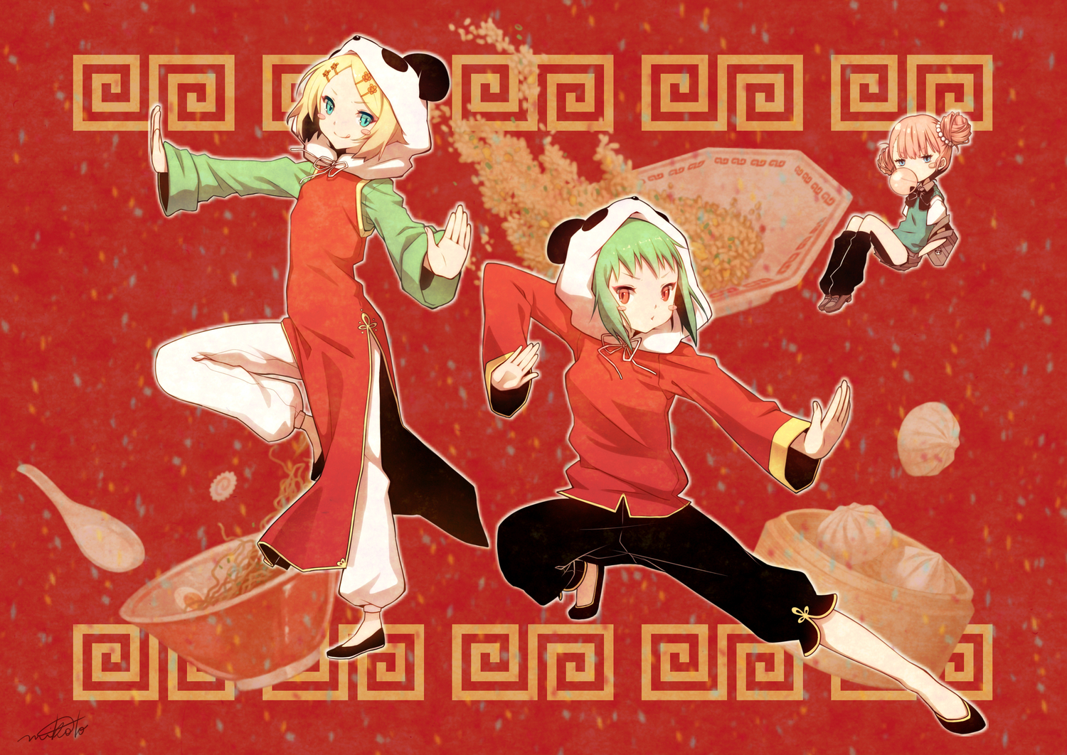gumi, kagamine_rin, nana_mikoto, vocaloid