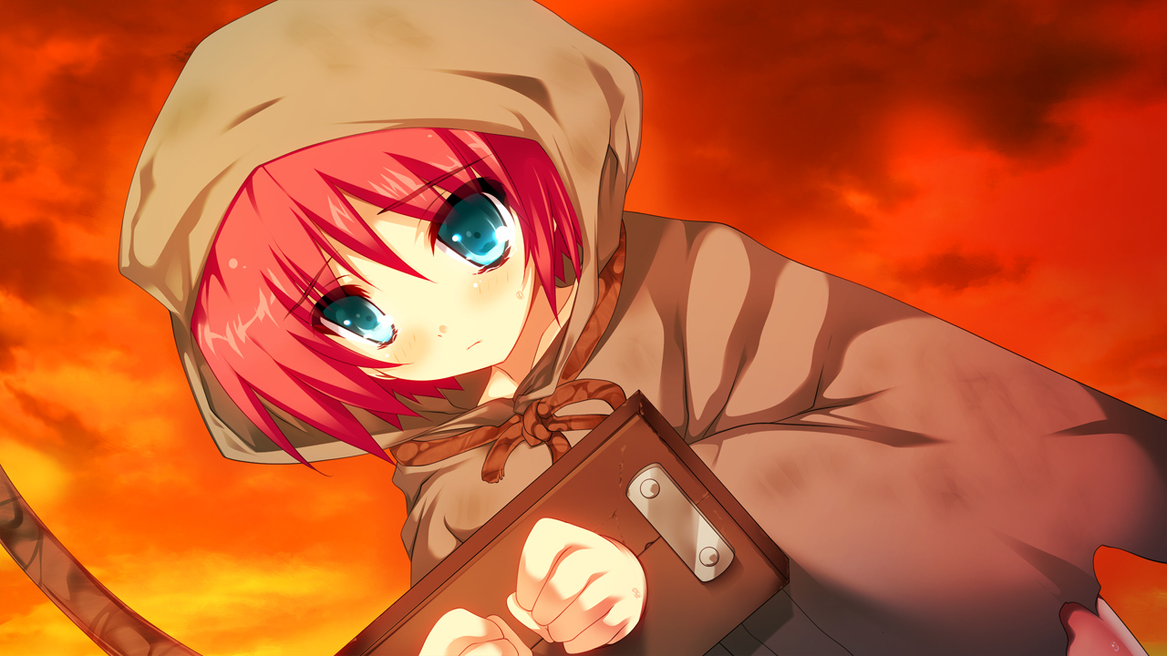 dodge_maria, game_cg, red_hair, revolver_girl_hammer_lady, shimesaba_kohada