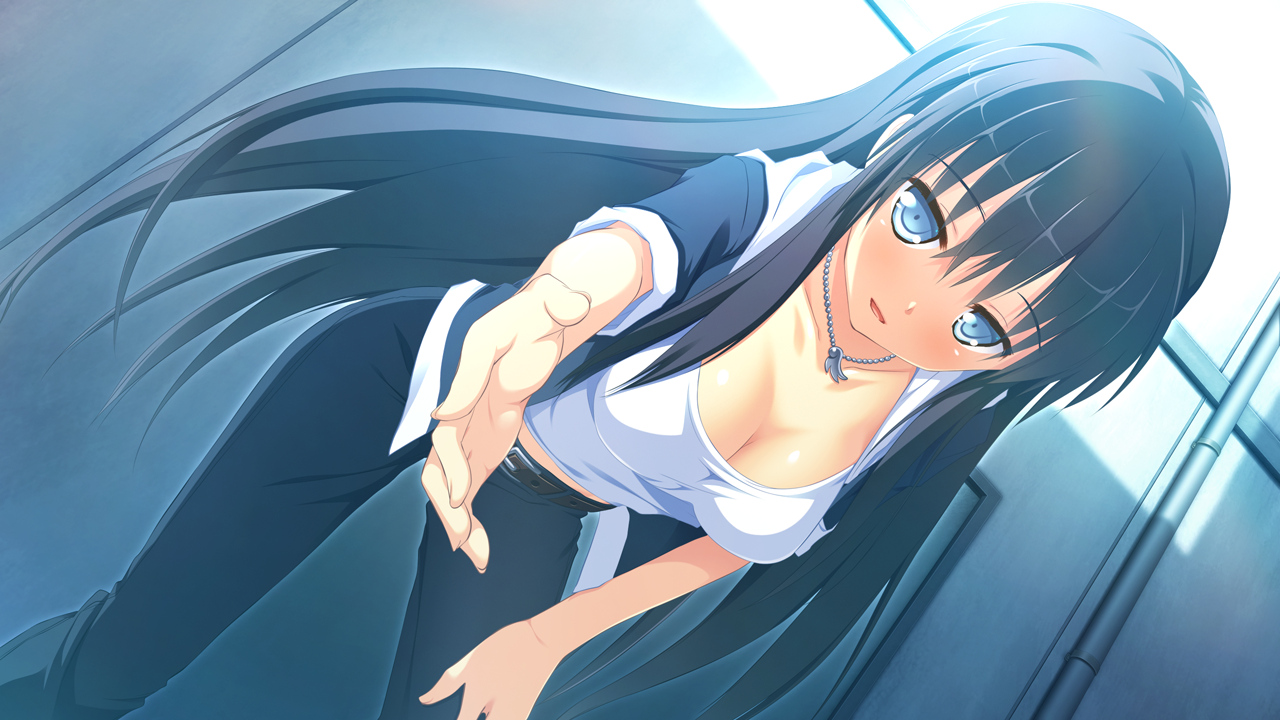 alcot, black_hair, breasts, cleavage, game_cg, hondou_takane, long_hair, naka_no_hito_nado_inai, narumi_yuu, necklace