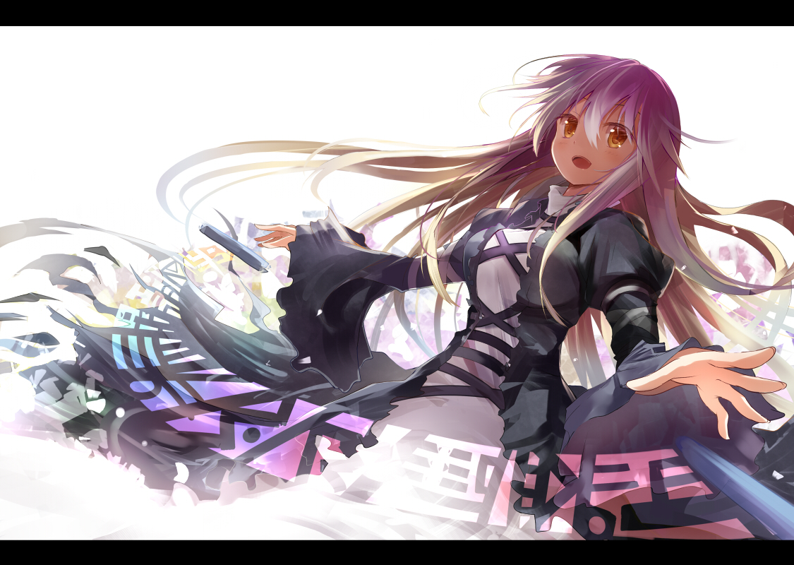 brown_hair, efe, hijiri_byakuren, long_hair, pink_hair, touhou, yellow_eyes