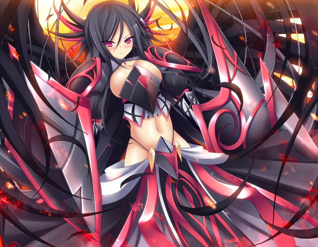 armor, breasts, cleavage, mikan_(5555), otome_tensei_grimoire_den, tagme