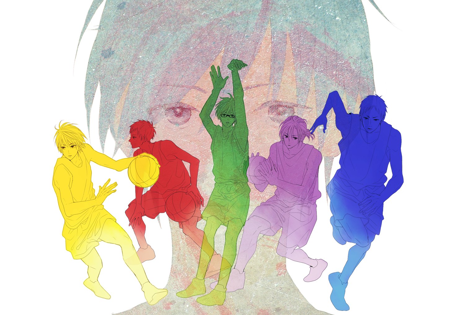 akashi_seijuurou, all_male, aomine_daiki, ball, basketball, kise_ryouta, kuroko_no_basket, kuroko_tetsuya