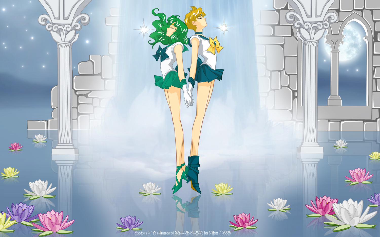 kaiou_michiru, sailor_moon, sailor_neptune, sailor_uranus, tenou_haruka