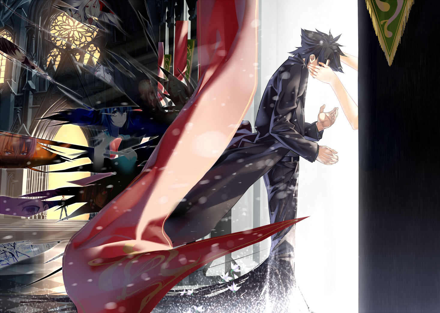 artoria_pendragon_(all), emiya_kiritsugu, emiya_shirou, fate_(series), fate/stay_night, fate/zero, hisau_maiya, hullabaloo, irisviel_von_einzbern, kotomine_kirei, male, natalia_kaminski, saber, shirley_(fate/zero)