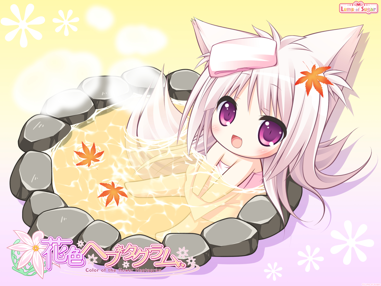 animal_ears, chibi, foxgirl, hanairo_heptagram, long_hair, lump_of_sugar, miyuri, moekibara_fumitake