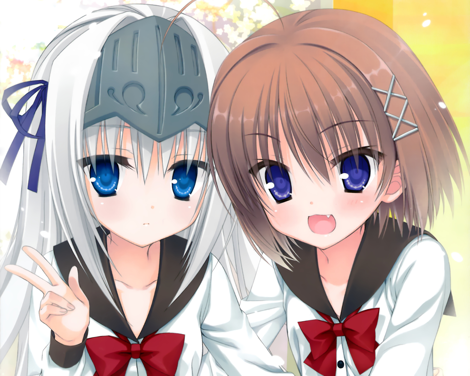 2girls, cropped, eucliwood_hellscythe, fang, haruna_(kore_wa_zombie_desu_ka?), kobuichi, kore_wa_zombie_desu_ka?, muririn