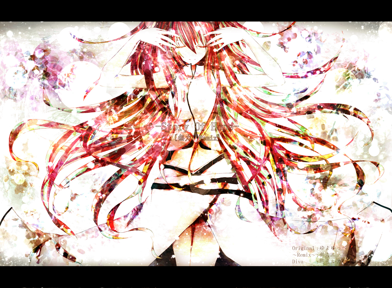 long_hair, megurine_luka, pink_hair, ruuya_higashino, vocaloid