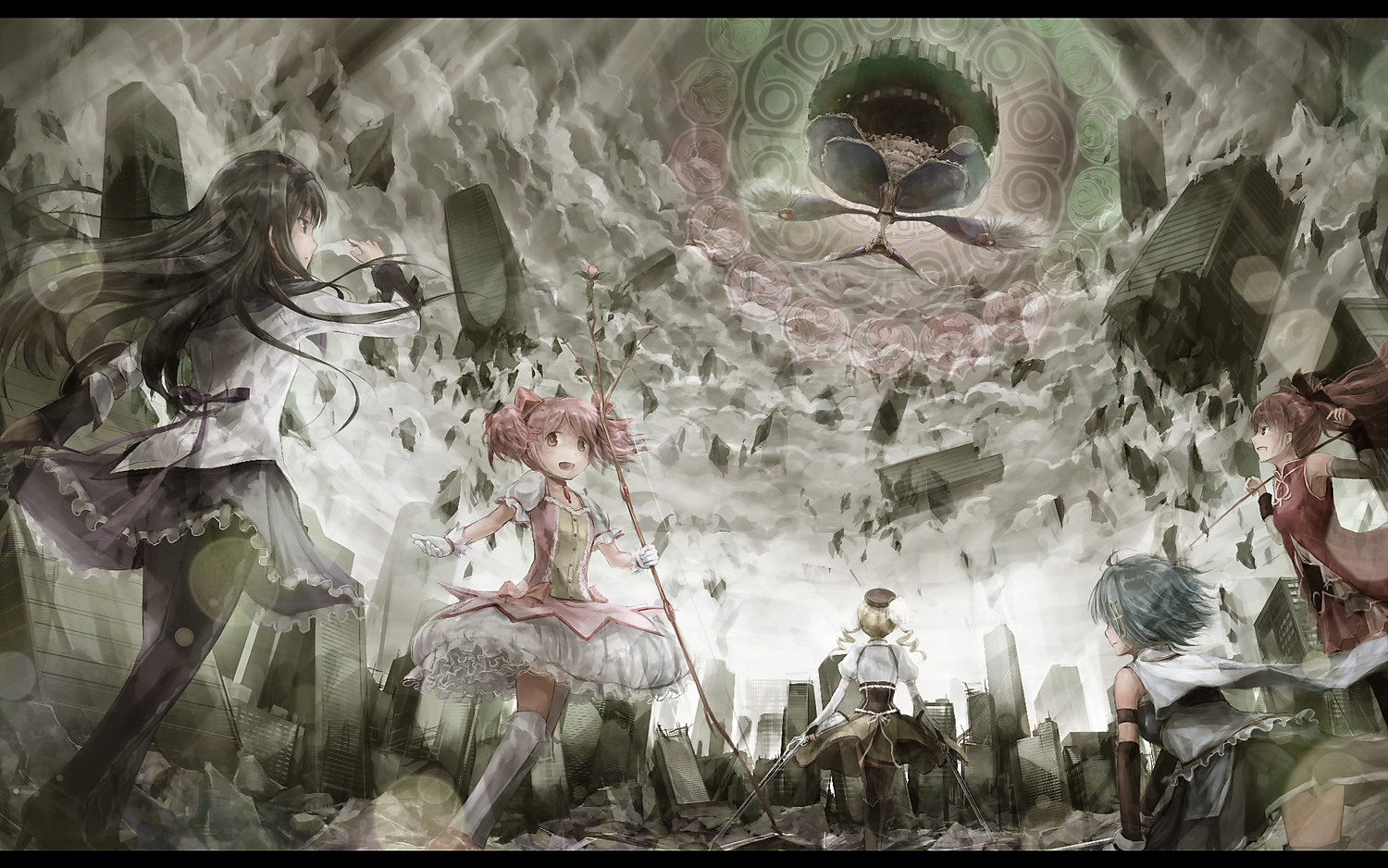akemi_homura, kaname_madoka, lif_(lif-ppp), mahou_shoujo_madoka_magica, miki_sayaka, sakura_kyouko, tomoe_mami, walpurgis_no_yoru