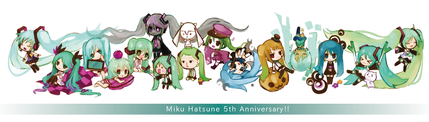 eruri, hachune_miku, hatsune_miku, leek, levan_polkka_(vocaloid), rolling_girl_(vocaloid), romeo_and_cinderella_(vocaloid), saihate_(vocaloid), senbon-zakura_(vocaloid), tell_your_world_(vocaloid), vocaloid, world_is_mine_(vocaloid)