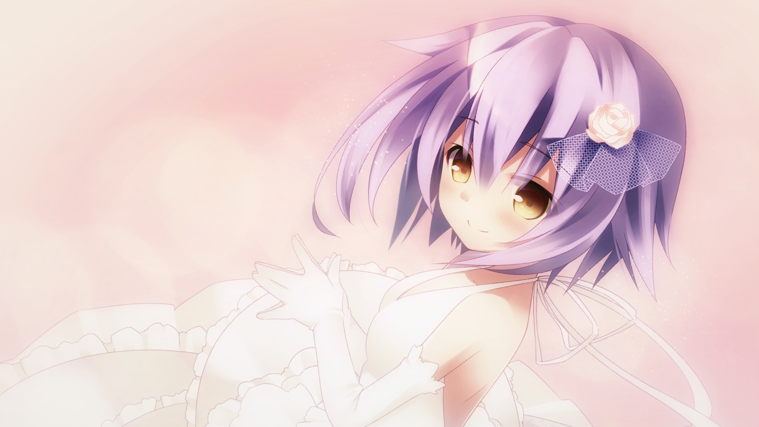 dress, elbow_gloves, gloves, idolmaster, idolmaster_cinderella_girls, kanora, koshimizu_sachiko, purple_hair