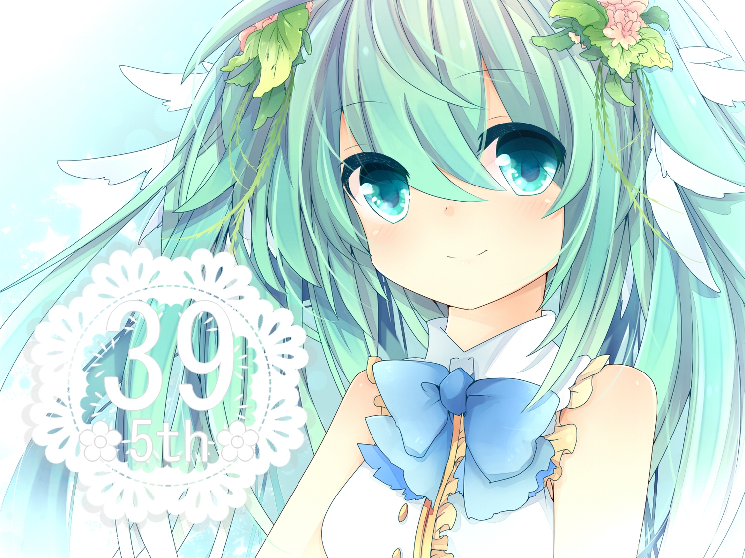 aqua_eyes, aqua_hair, hatsune_miku, leeannpippisum, long_hair, twintails, vocaloid