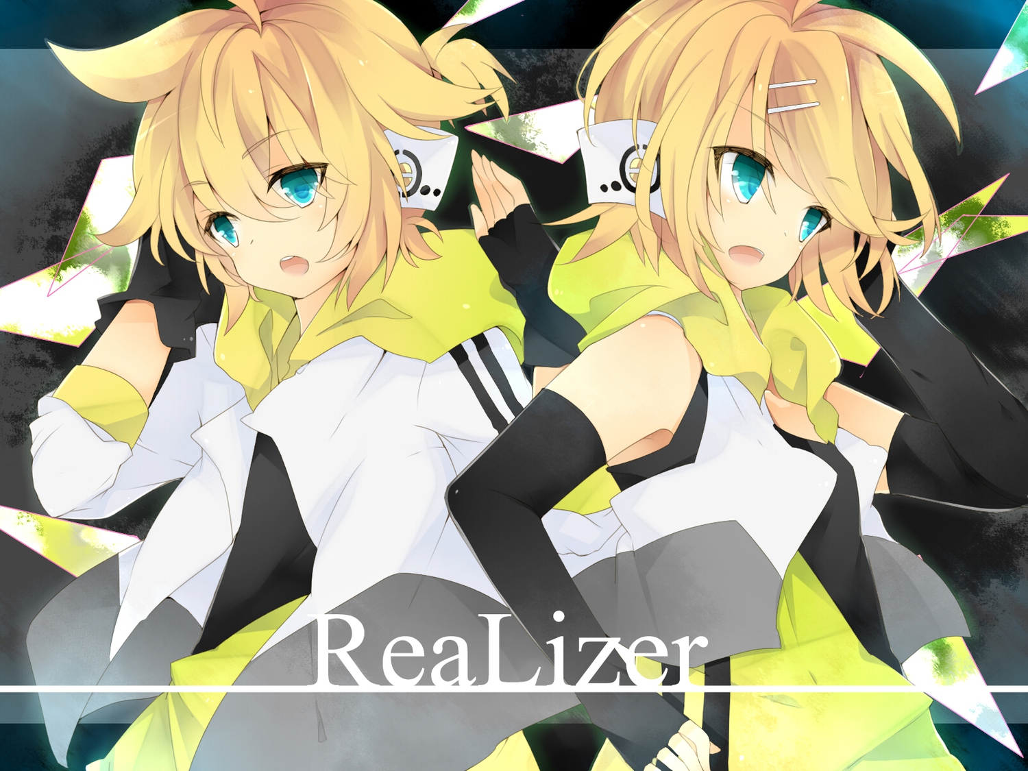kagamine_len, kagamine_rin, leeannpippisum, male, vocaloid