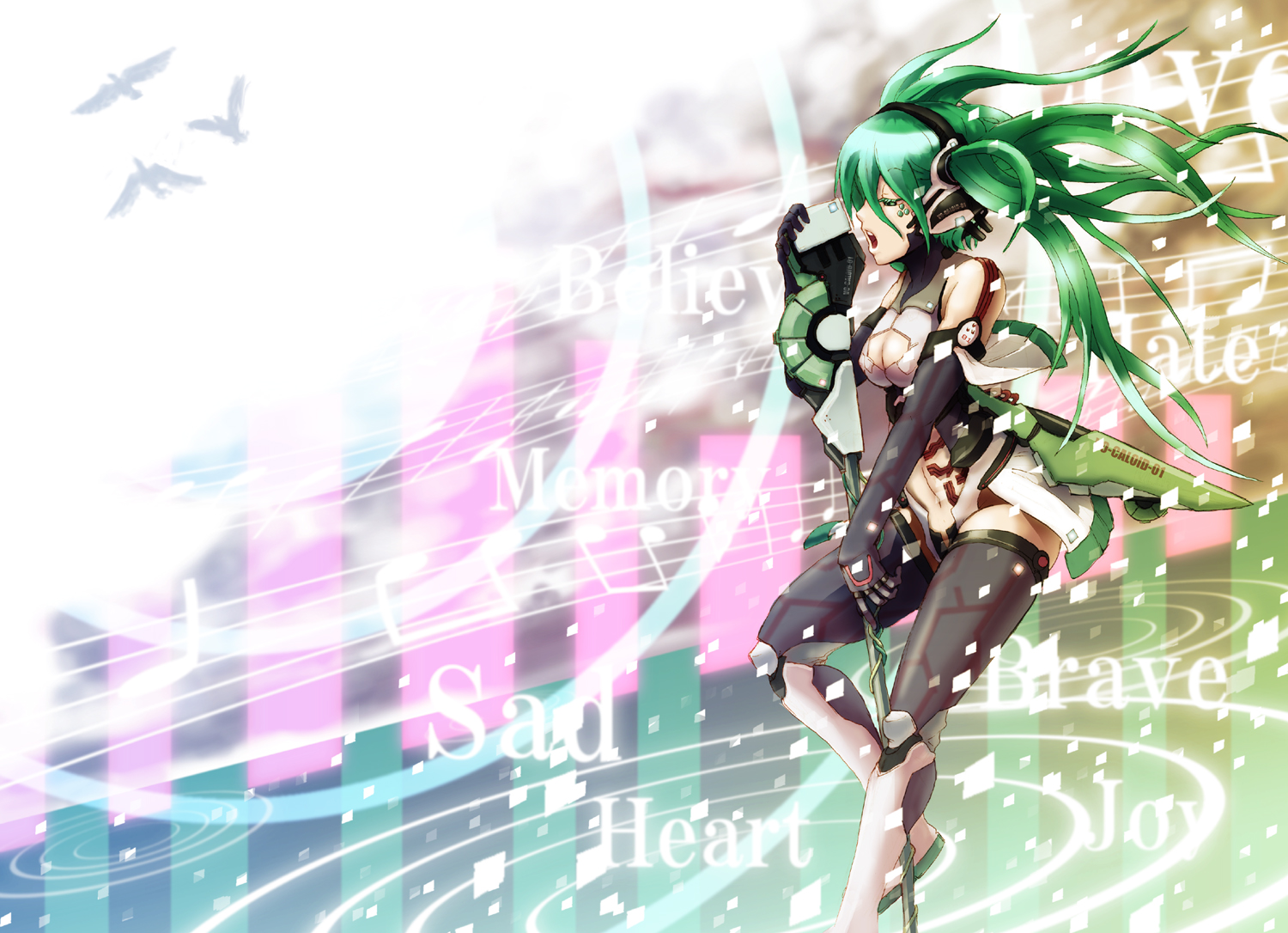 boots, elbow_gloves, gloves, green_hair, hatsune_miku, sonjow4, thighhighs, vocaloid