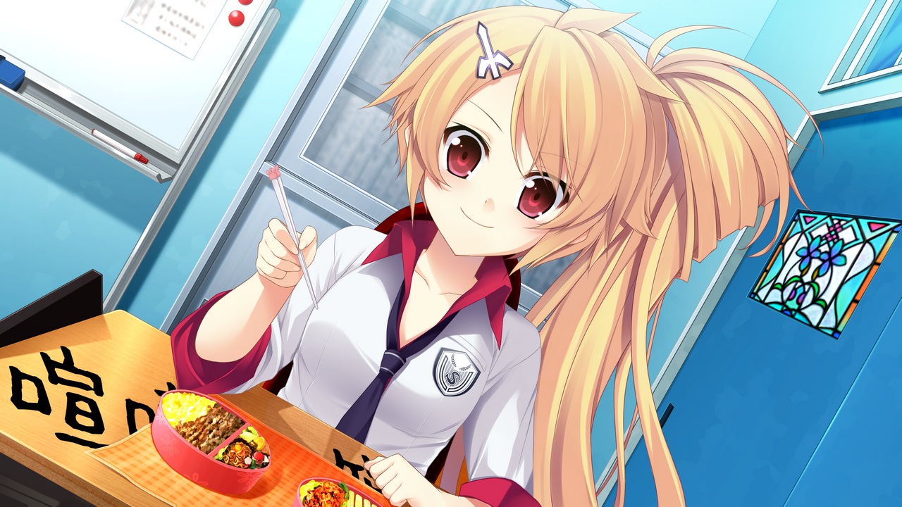 chuning_lover, food, game_cg, koso, natsu_konatsu, school_uniform, sugar_house, tie