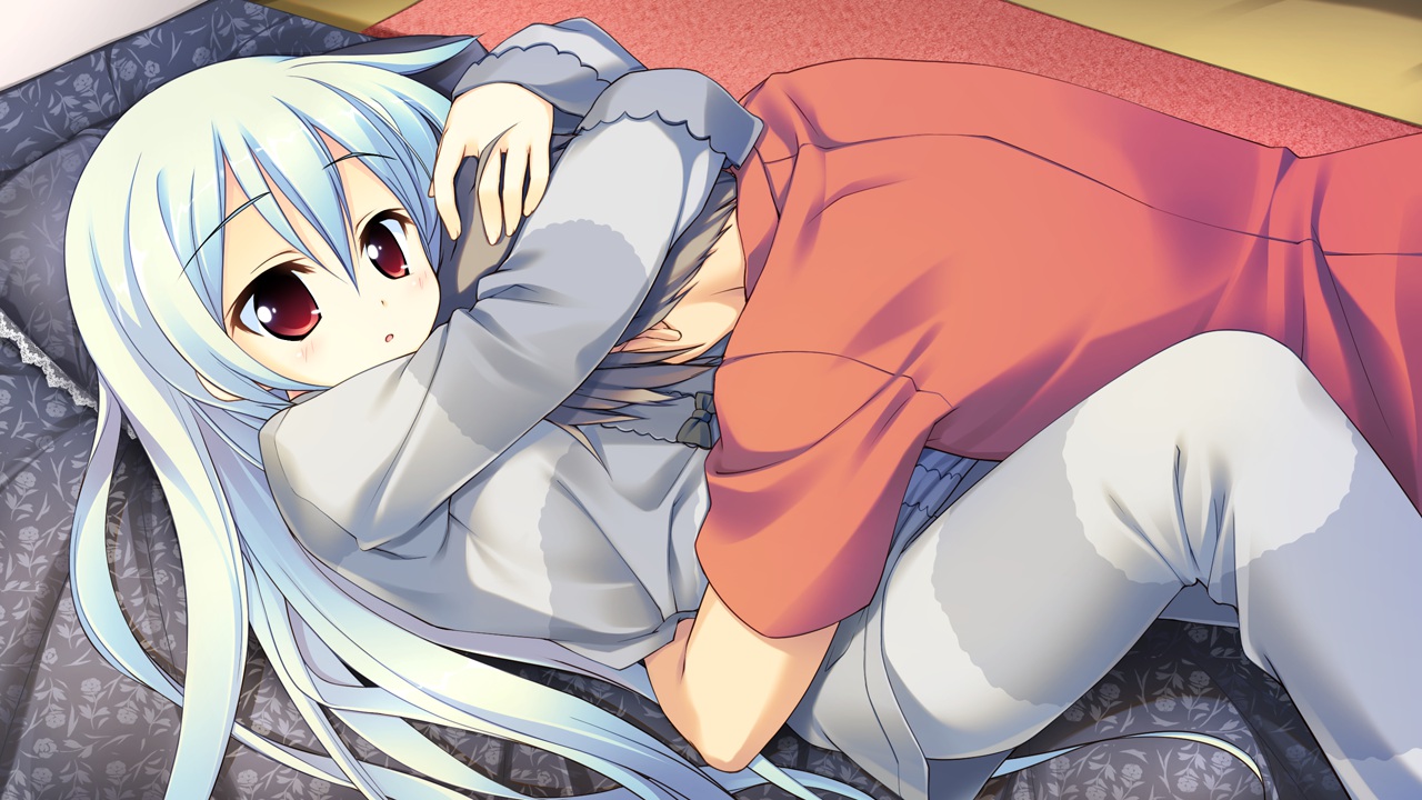 aete_mushisuru_kimi_to_no_mirai_~relay_broadcast~, alcot, bed, game_cg, hug, long_hair, male, red_eyes