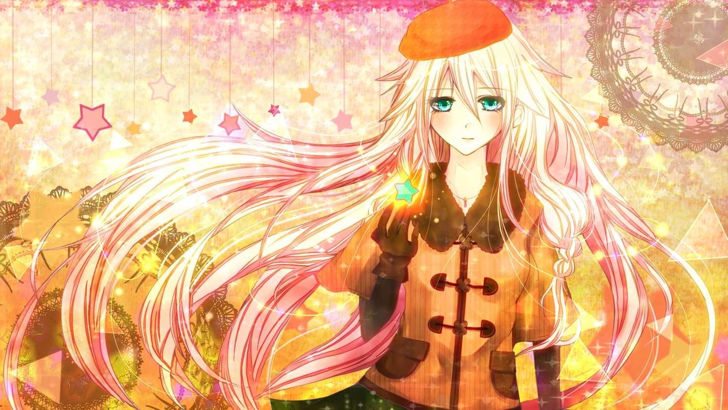 chaperu_(mukuone), gloves, green_eyes, hat, ia, vocaloid
