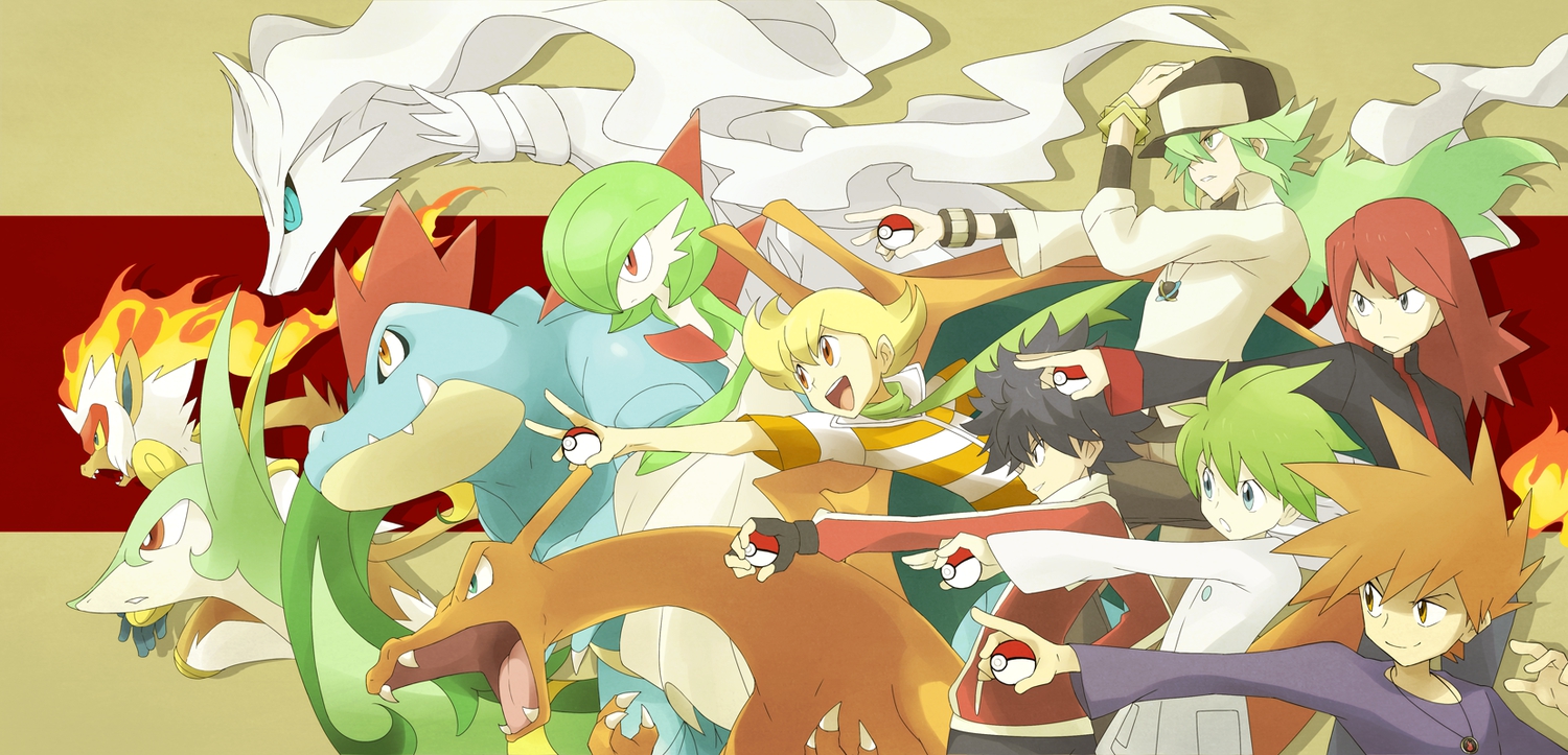charizard, feraligatr, gardevoir, hue_(pokemon), infernape, n, ookido_green, pokemon