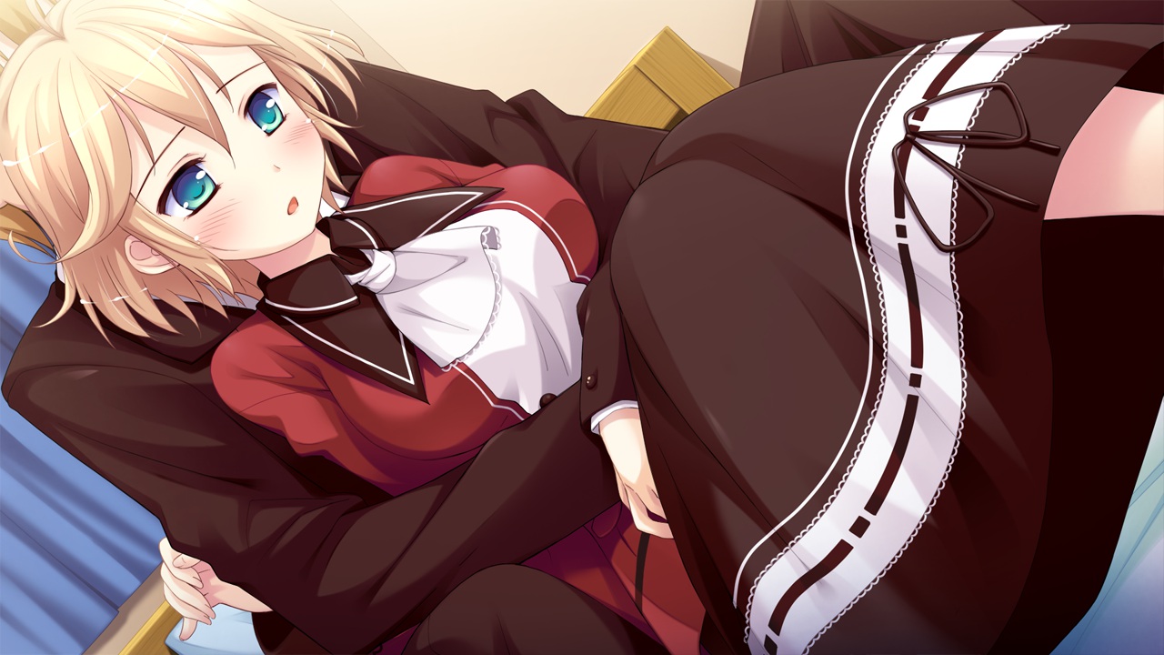 blonde_hair, game_cg, green_eyes, ko~cha, saimon_misumi, short_hair, witch's_garden