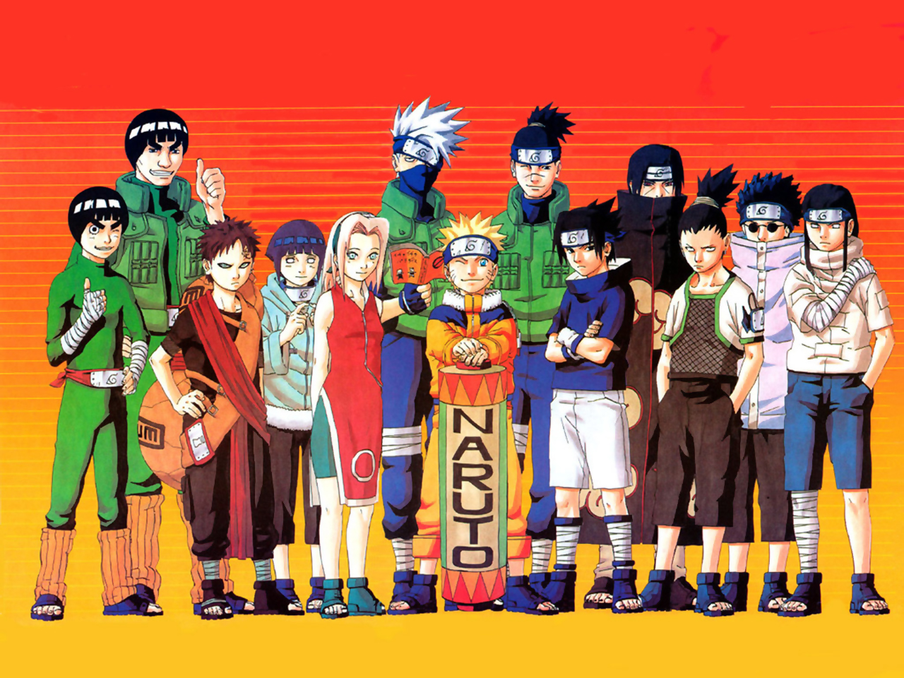 aburame_shino, black_hair, blonde_hair, blue_eyes, blue_hair, gaara, gray_eyes, gray_hair
