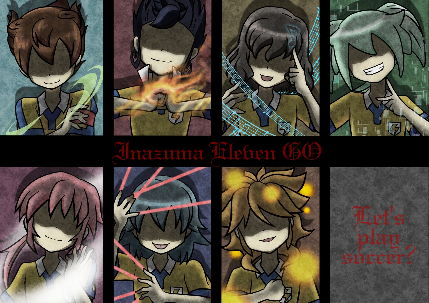 amemiya_taiyou, fey_rune, inazuma_eleven_go, kariya_masaki, kirino_ranmaru, matsukaze_tenma, shindou_takuto, tagme, tagme_(artist), tsurugi_kyousuke