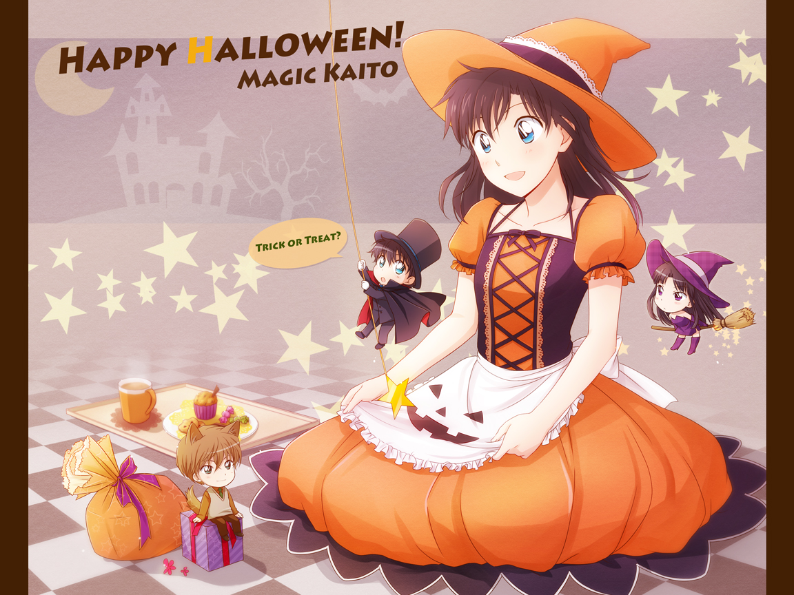 arya_(artist), halloween, kuroba_kaitou, magic_kaito, nakamori_aoko
