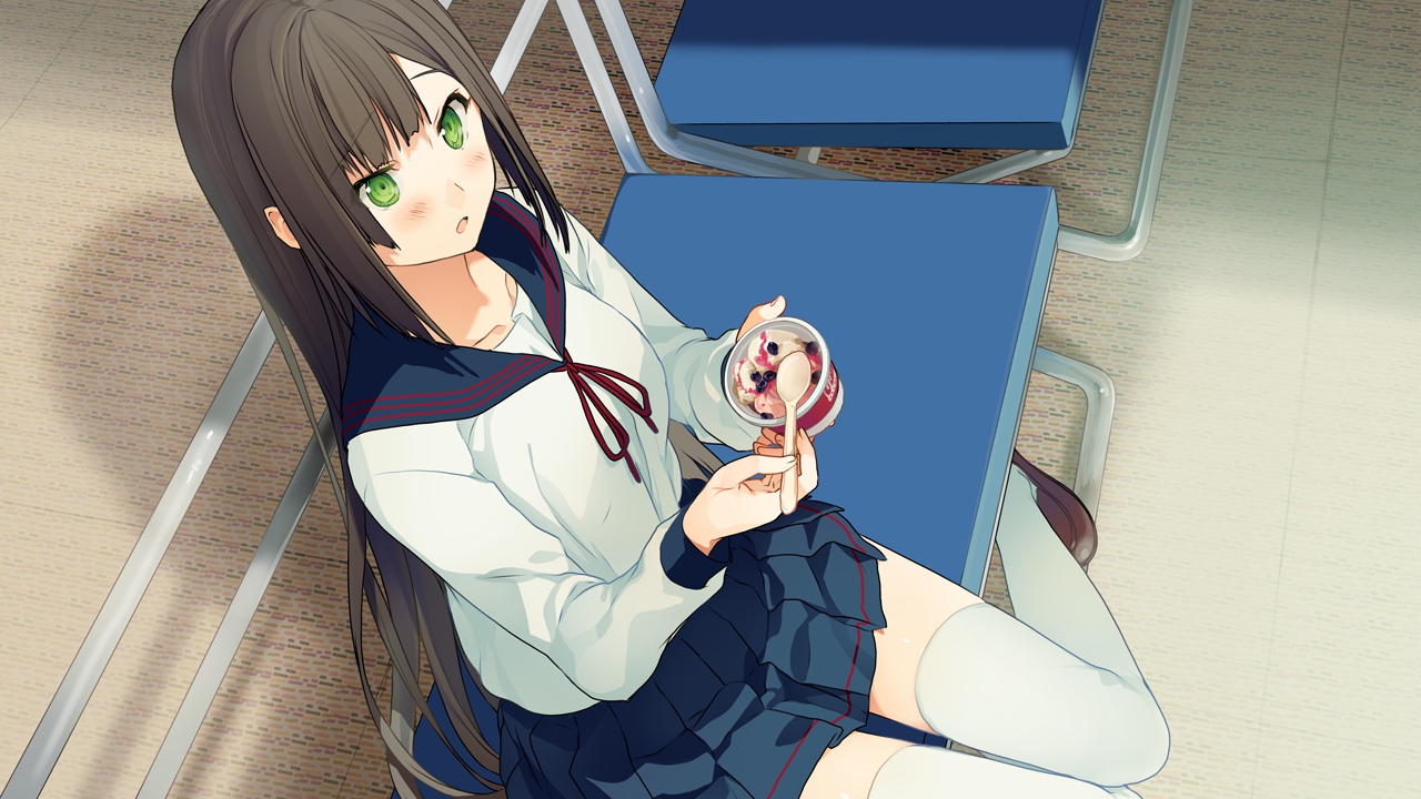 akinashi_yuu, fairys, food, game_cg, ice_cream, ima_sugu_onii-chan_ni_imouto_da_tte_iitai!, long_hair, school_uniform