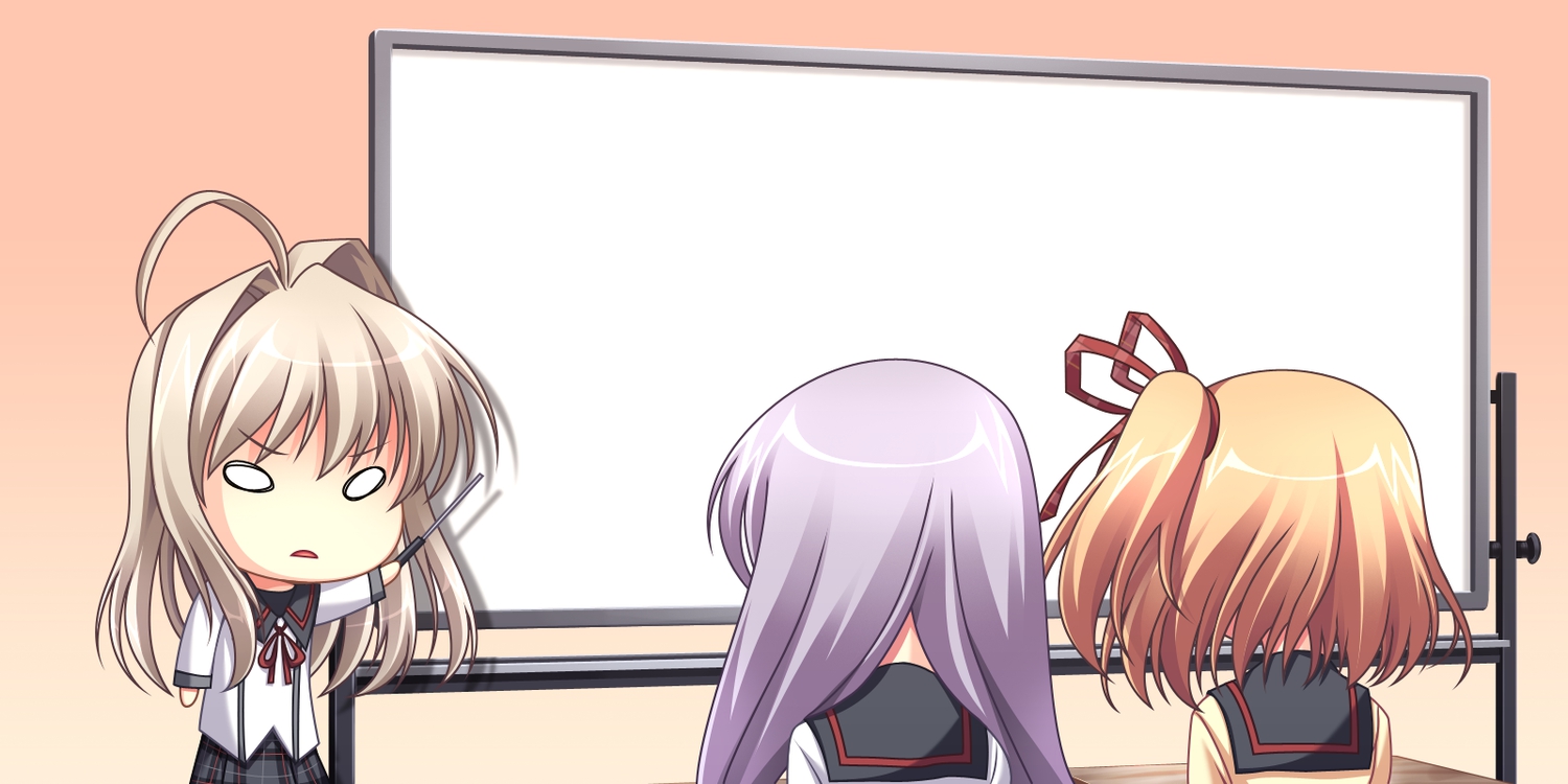 applique, chibi, game_cg, school_uniform, tagme_(character), tasogare_no_saki_ni_noboru_ashita