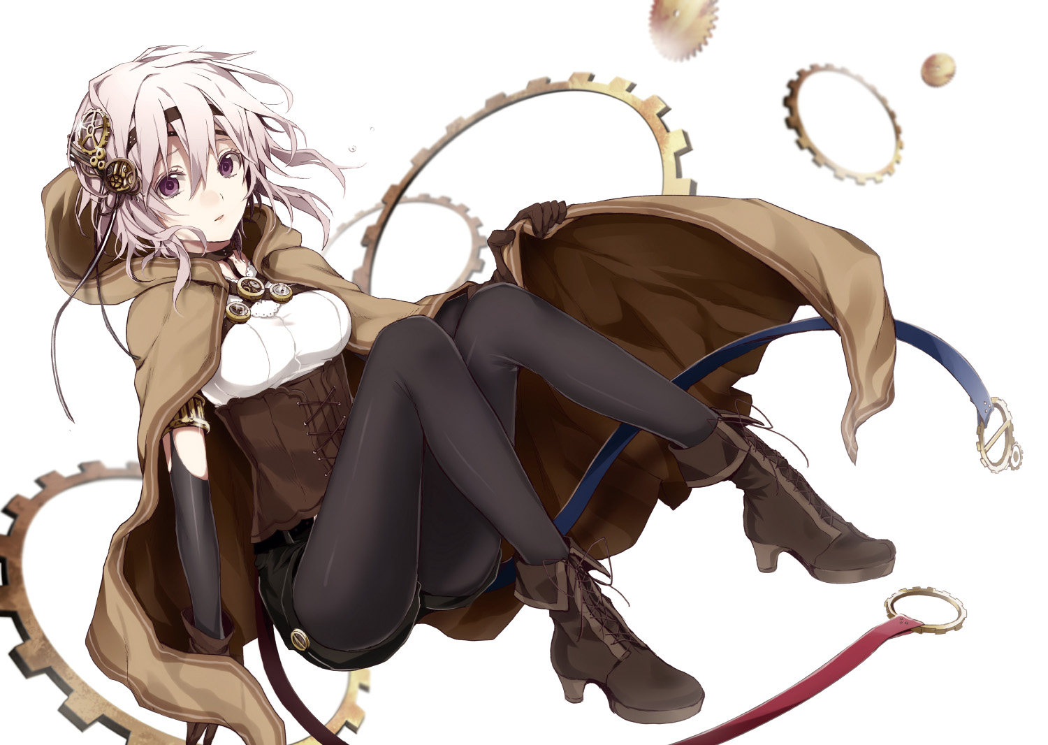 aliasing, arisaka_ako, original, pantyhose, short_hair