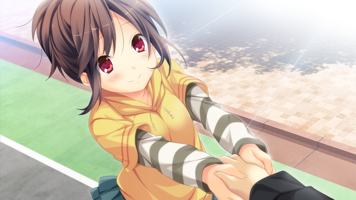 game_cg, kanojo_to_ore_to_koibito_to, marui, mihagino_konoka, pulltop