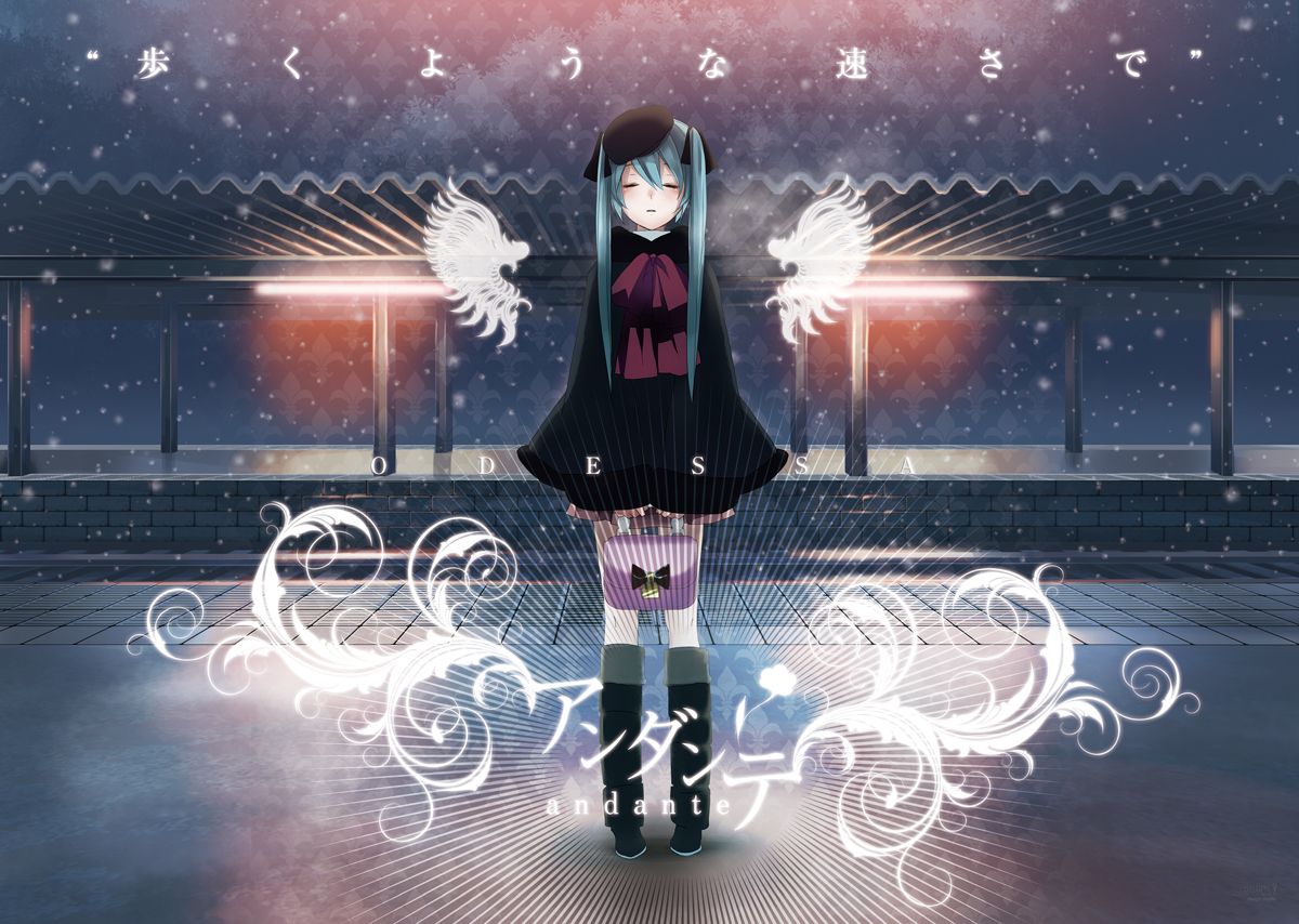 hatsune_miku, snow, vocaloid, yonasawa