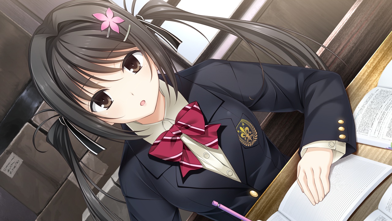 book, game_cg, giga, kiss_bell, miyamae_eri, school_uniform, takei_ooki
