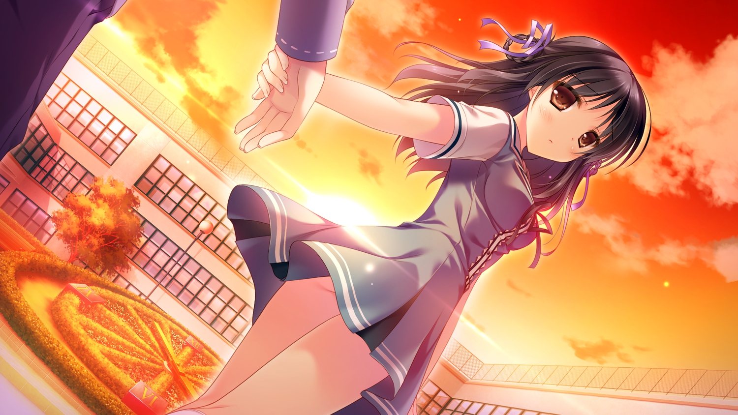 cabbit, game_cg, kimi_e_okuru_sora_no_hana, kitao_sekka, sunset, yukie