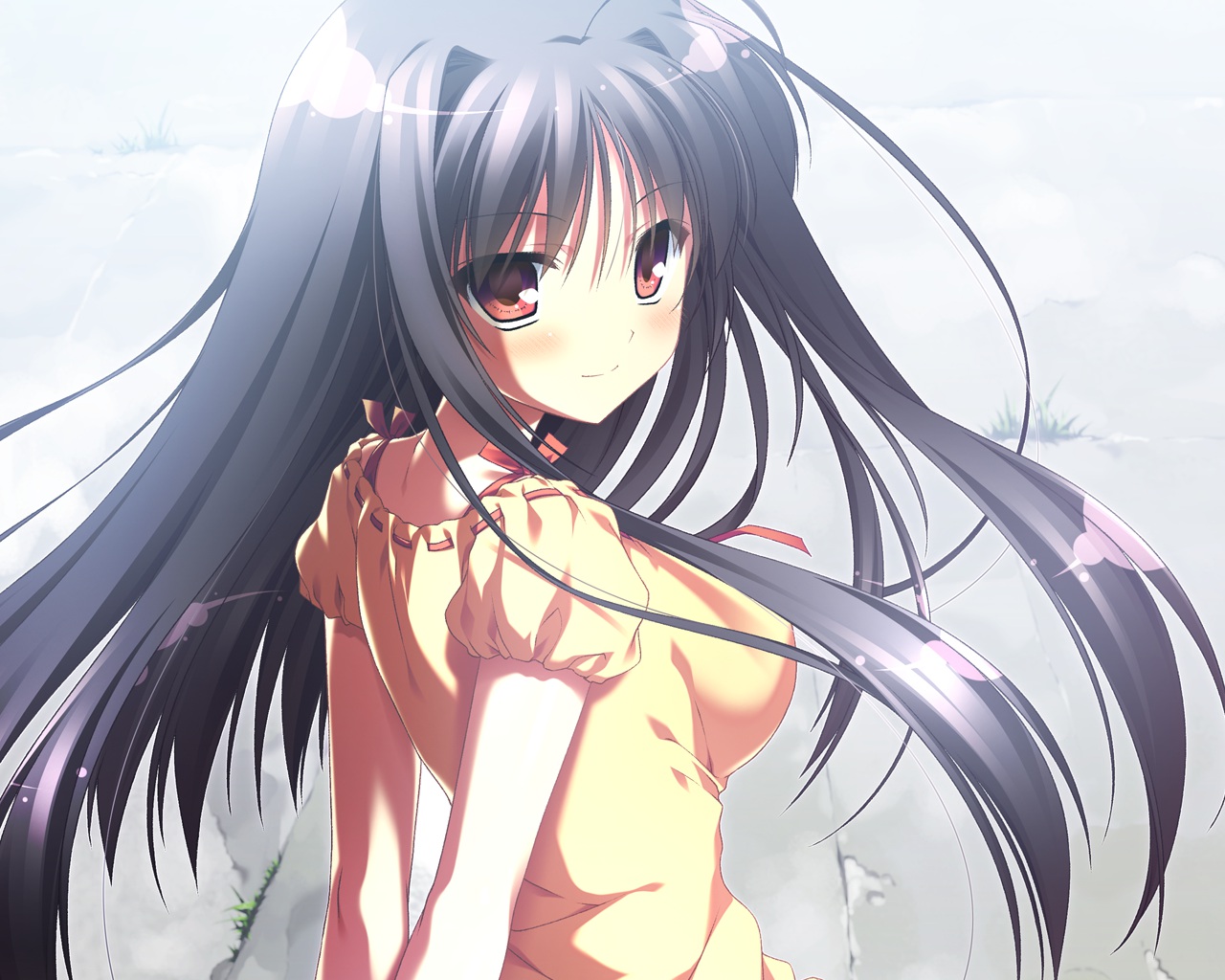 black_hair, blush, game_cg, long_hair, minori, natsuzora_no_perseus, red_eyes, shouna_mitsuishi, toono_ren