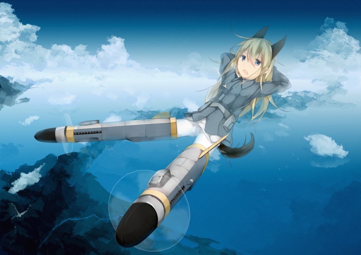 and_dokari, animal_ears, clouds, eila_ilmatar_juutilainen, sky, strike_witches, tagme, tail