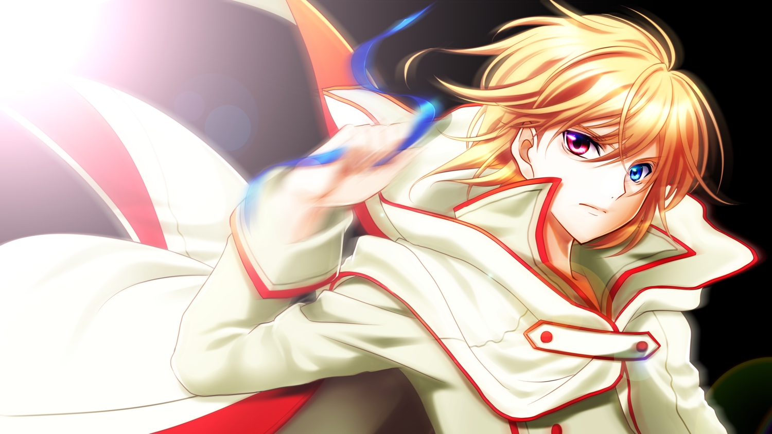 all_male, bicolored_eyes, blonde_hair, cape, kagamine_len, male, shinwa, vocaloid