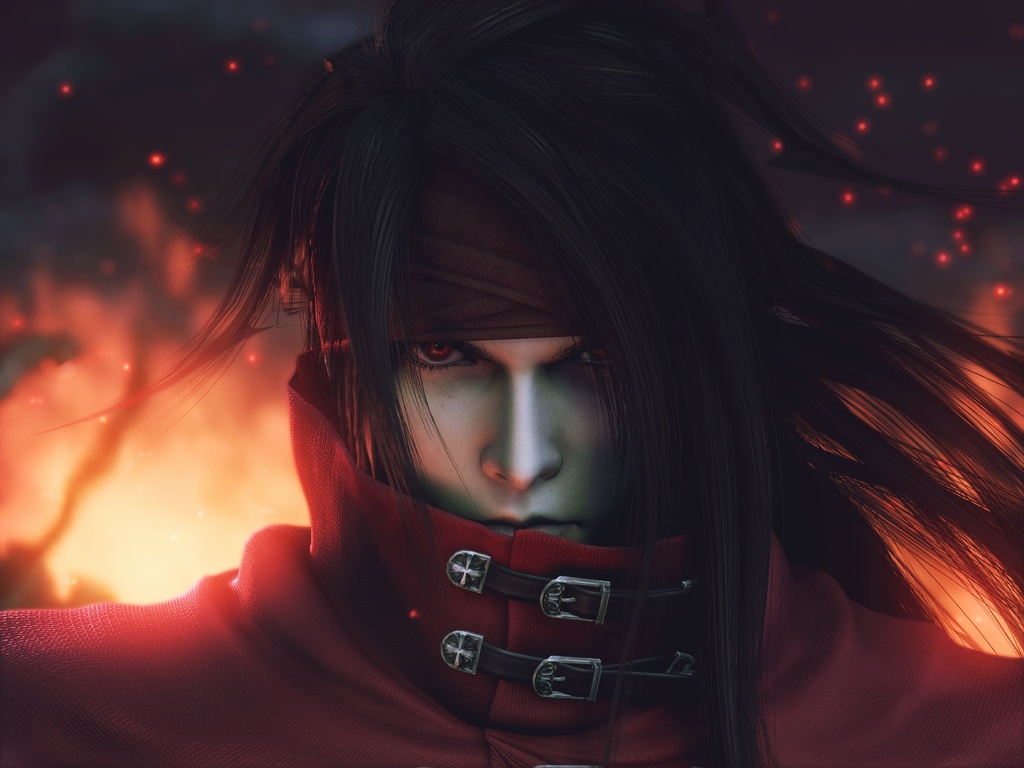 final_fantasy, final_fantasy_vii, final_fantasy_vii_advent_children, fire, vincent_valentine