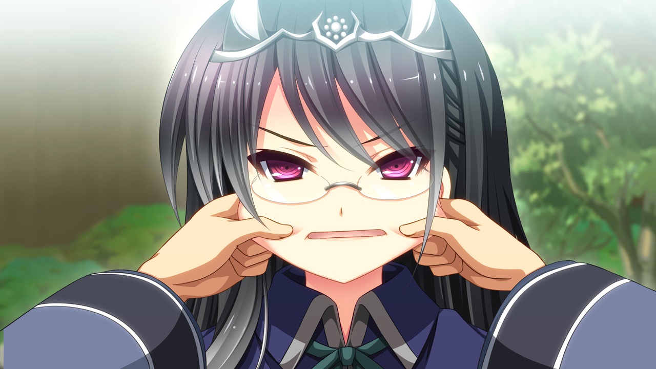 bow, game_cg, glasses, ishida_mitsunari, sengoku_hime, short_hair
