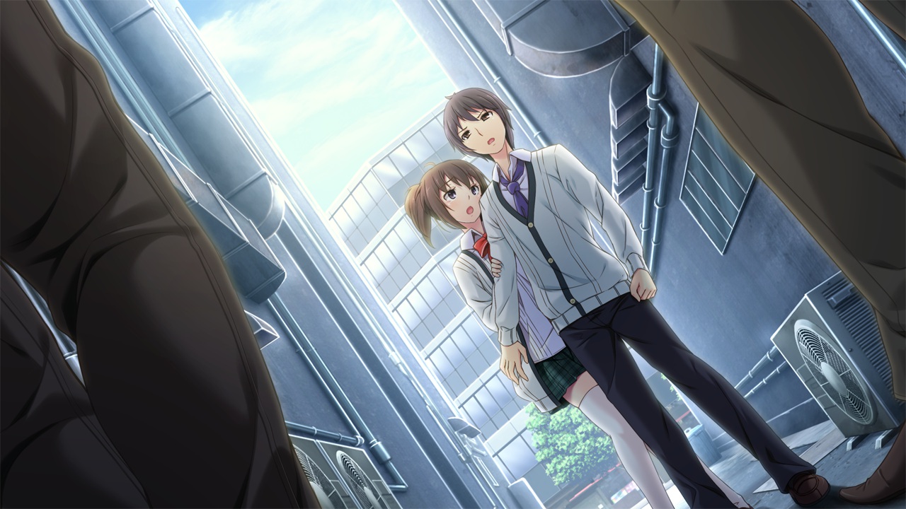 bow, building, game_cg, hinasaki, jin_satsuki, jirai_soft, kawashima_hideya, male
