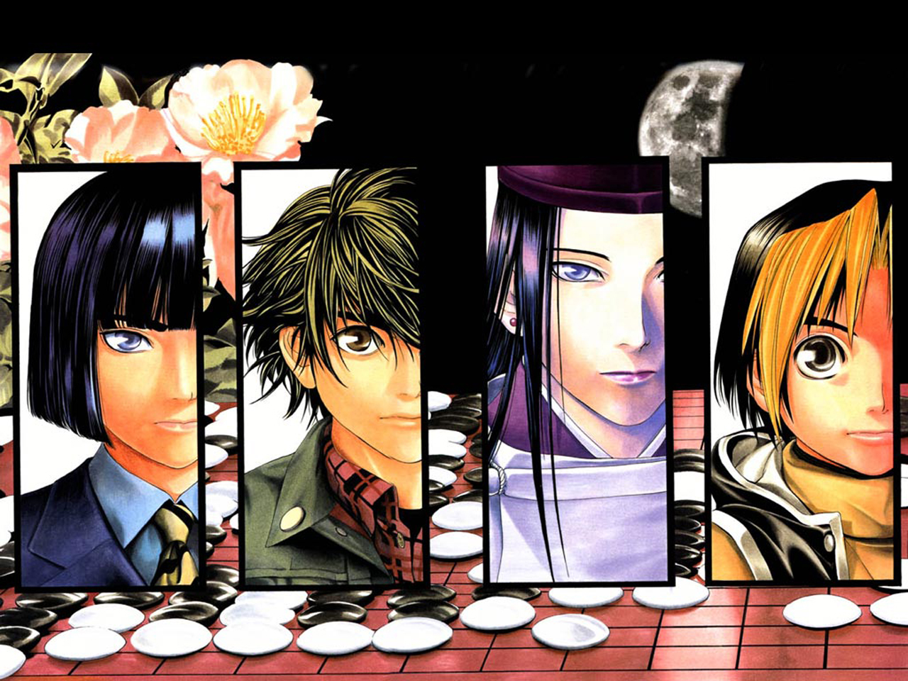 all_male, fujiwara_no_sai, hikaru_no_go, male, shindou_hikaru, tagme_(character), touya_akira