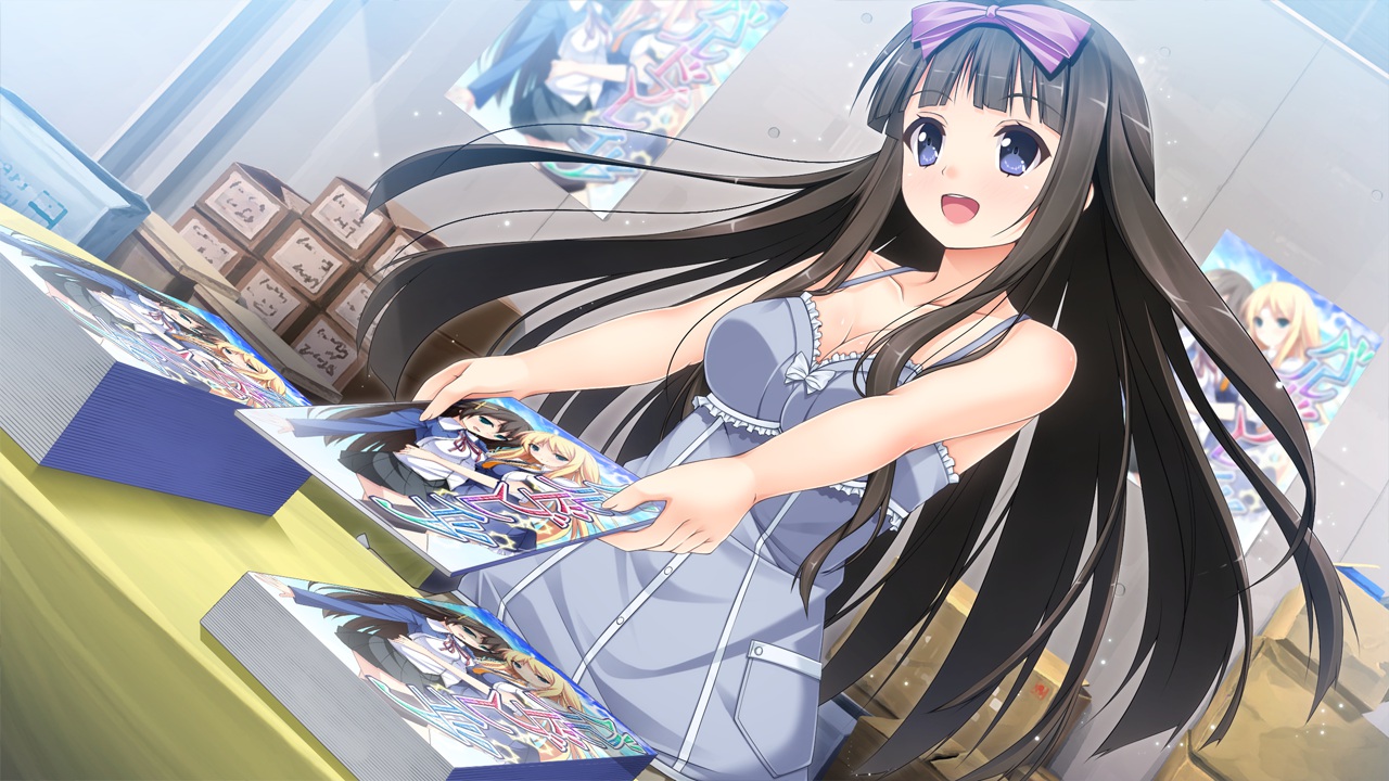 ano_ko_wa_ore_kara_hanarenai, breasts, cleavage, dress, game_cg, giga, kamishiro_aoi, nironiro
