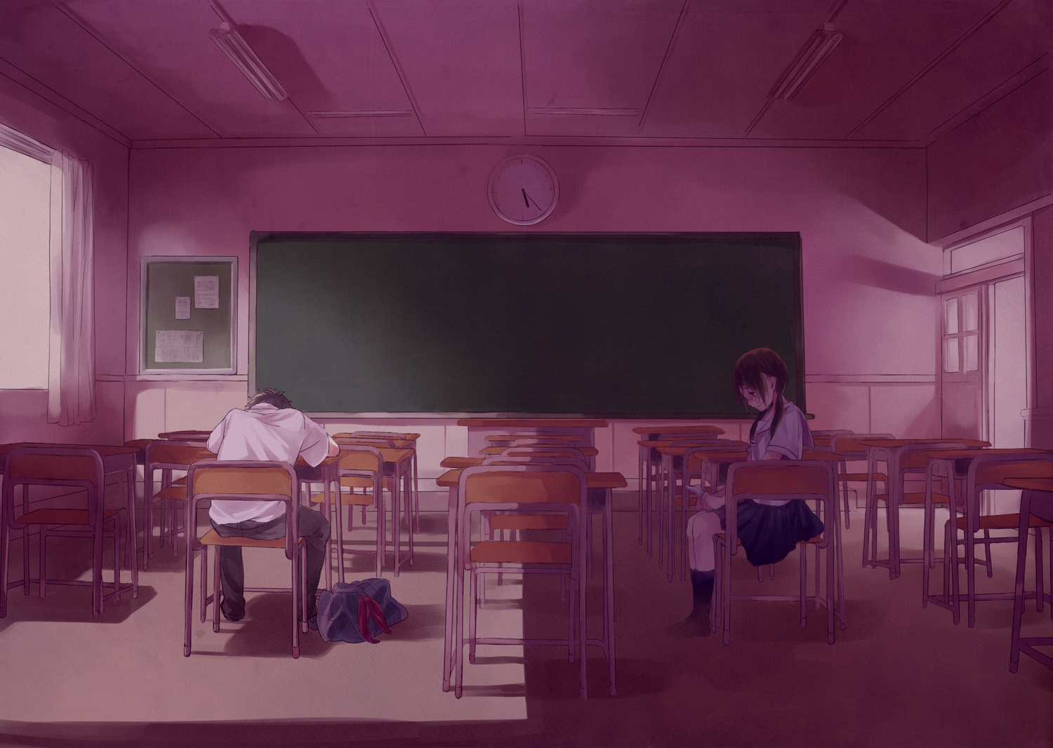 buuta, original, school_uniform, tears