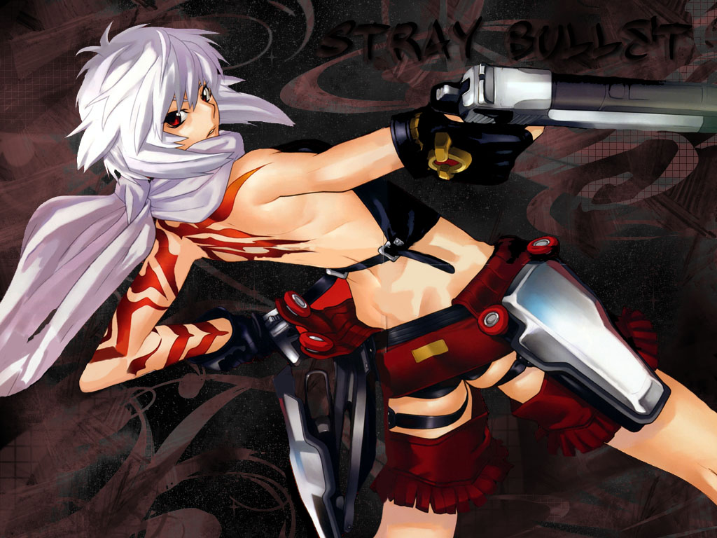 bakuretsu_tenshi, gun, jo, weapon