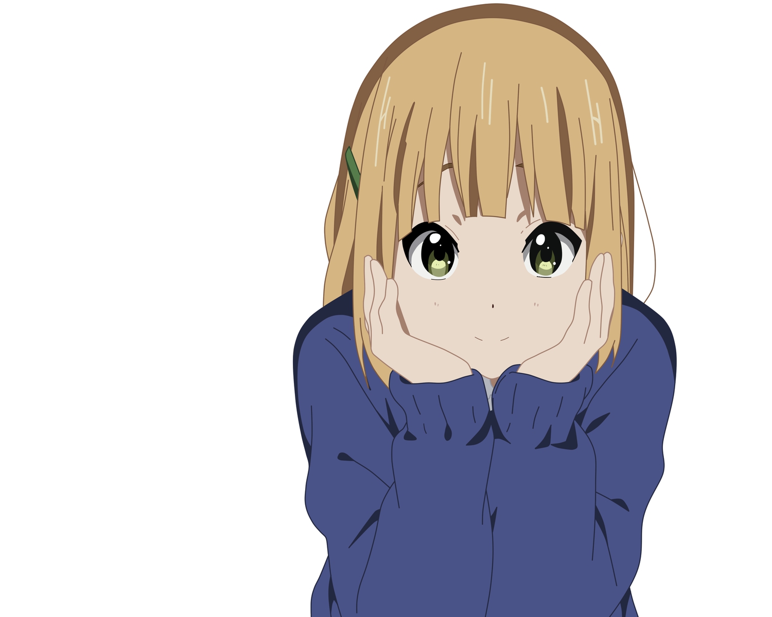 blonde_hair, green_eyes, tamako_market, tokiwa_midori, vector, white