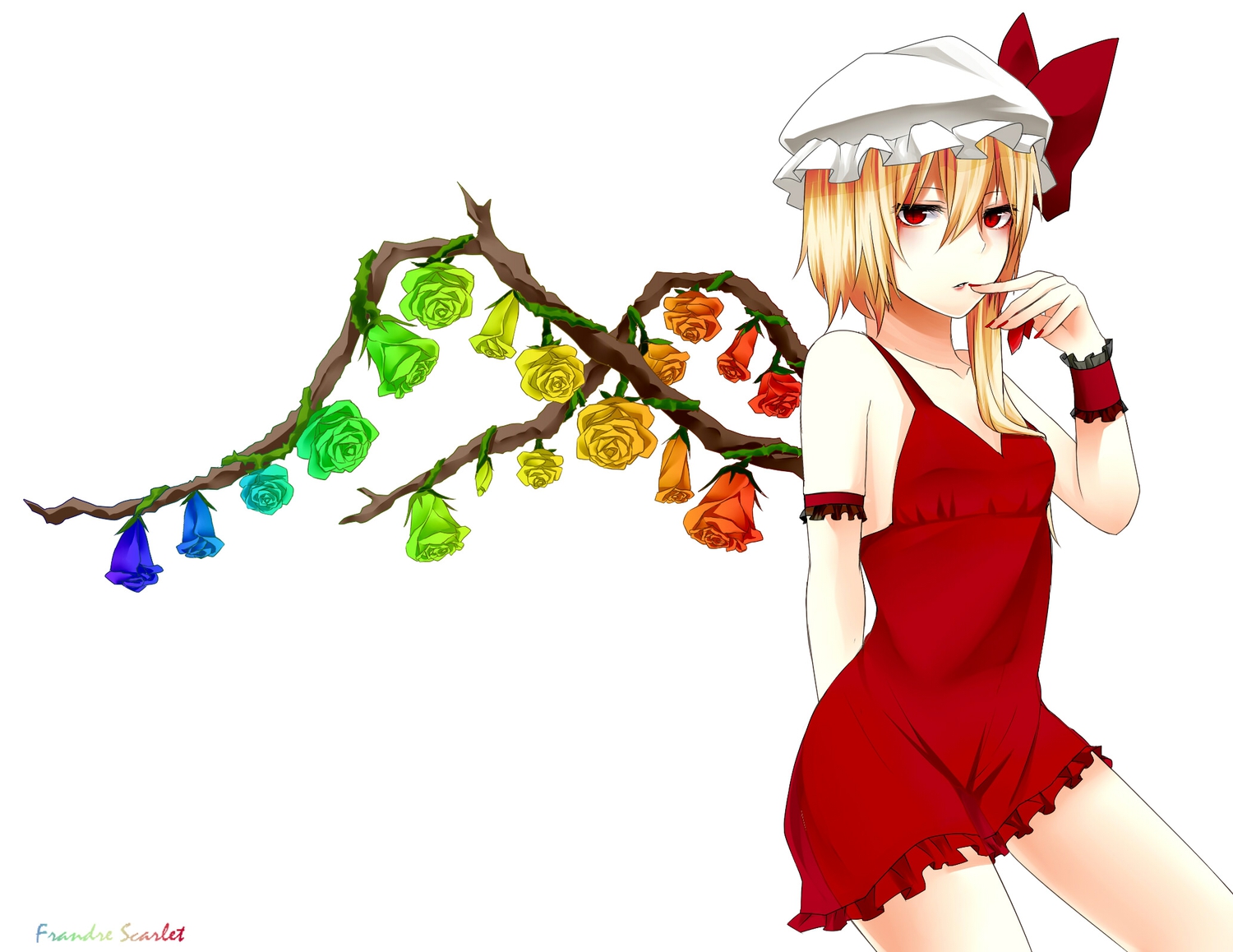 flandre_scarlet, hyou_haku, jpeg_artifacts, touhou, vampire