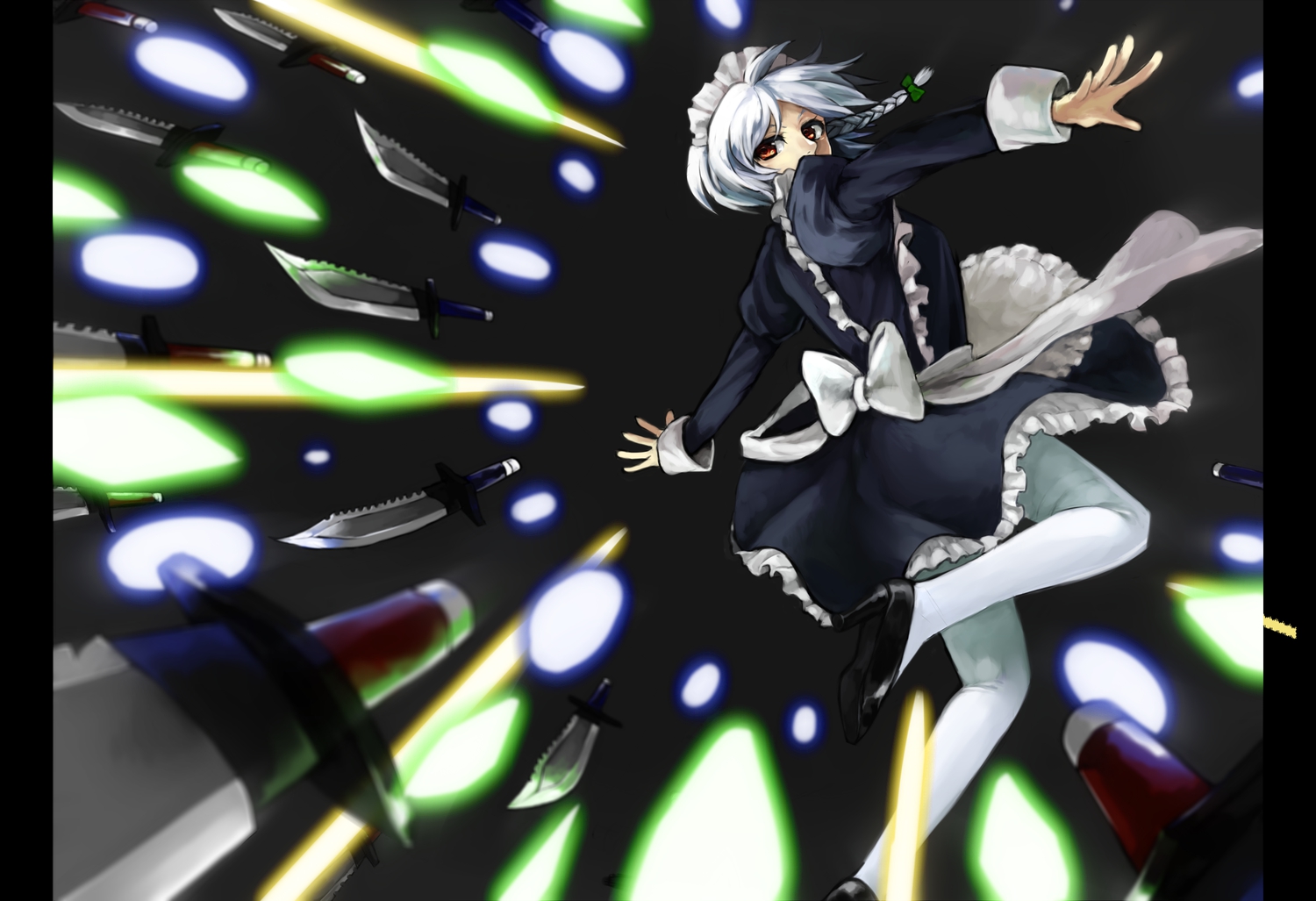 itirirenn, izayoi_sakuya, knife, maid, touhou
