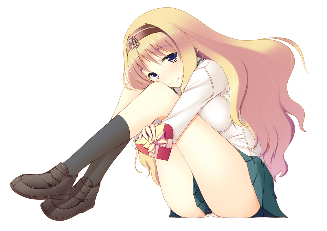 blonde_hair, blue_eyes, faint_tone, school_uniform, tagme, valentine, white, yu-ta
